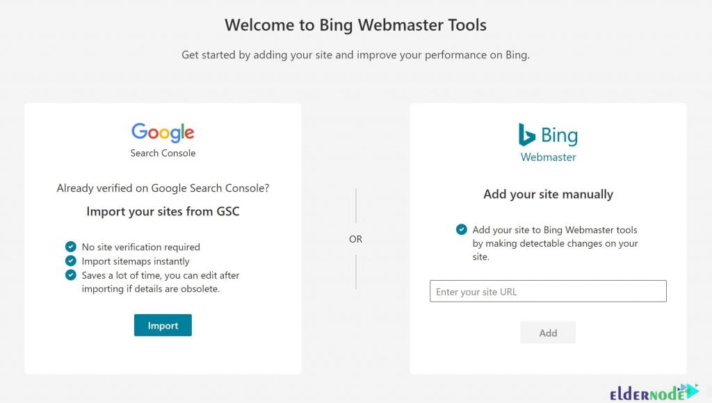 How to add a site to Bing Webmaster manually 