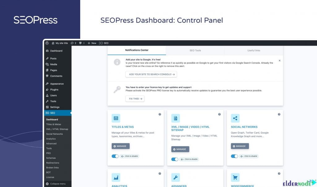 SeoPress dashboard