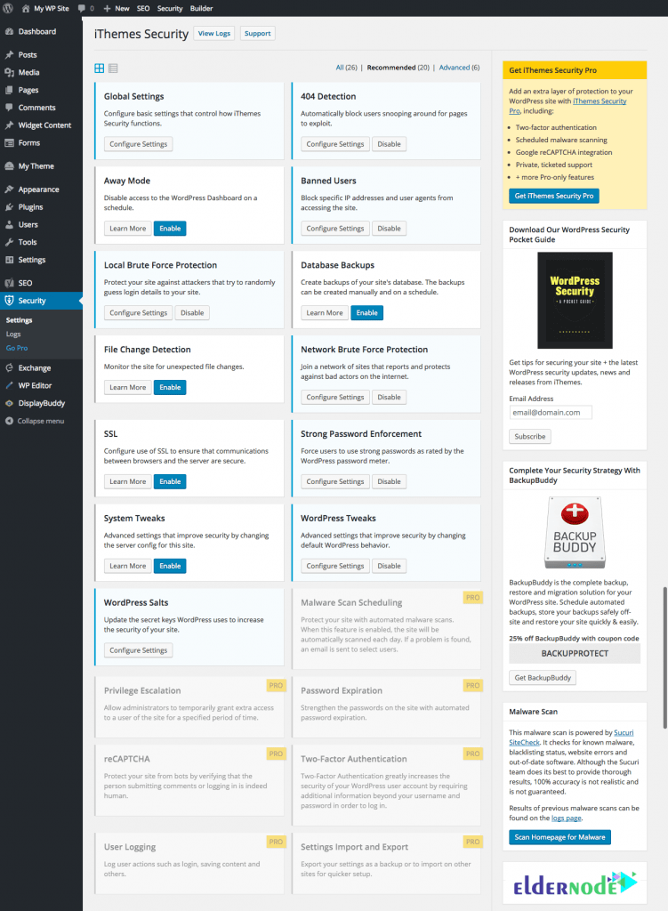 ithemes security wordpress plugin