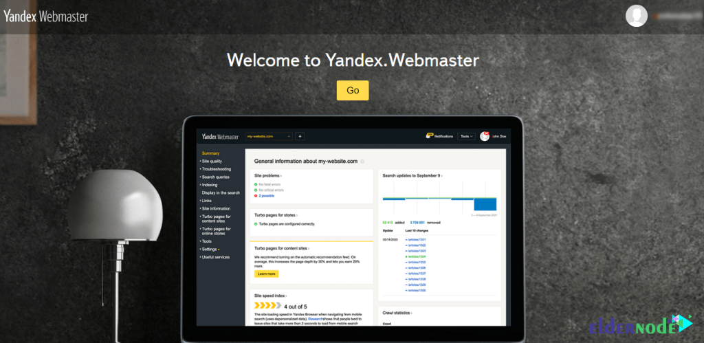 webmaster yandex website