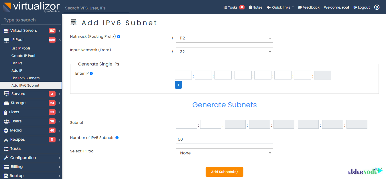How to add IPv6 on Virtualizer