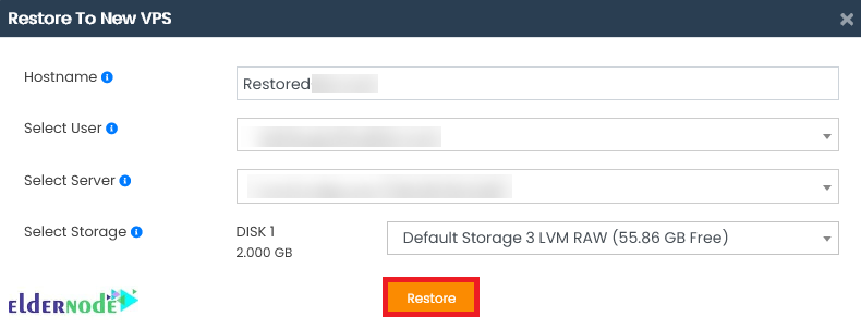 Restore to new VPS