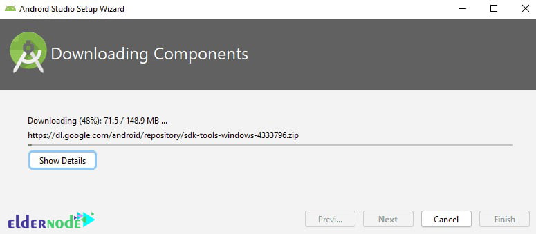 Downloading and Installing android studio Components