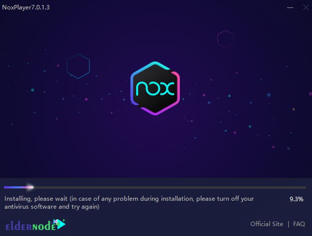 NOX-Player installing progress