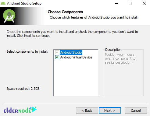 Choose Component to install android studio