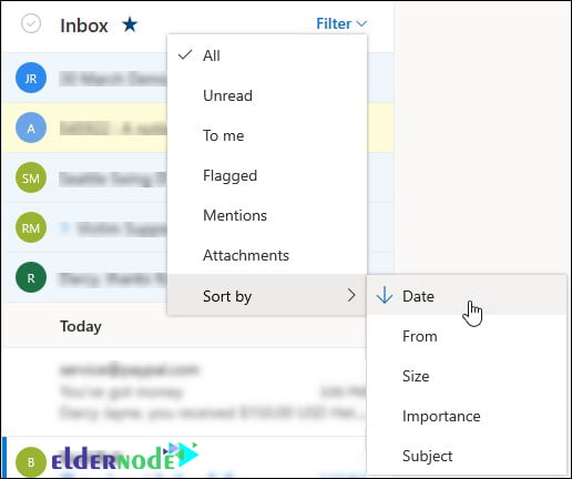 Check your inbox filter and sort settings