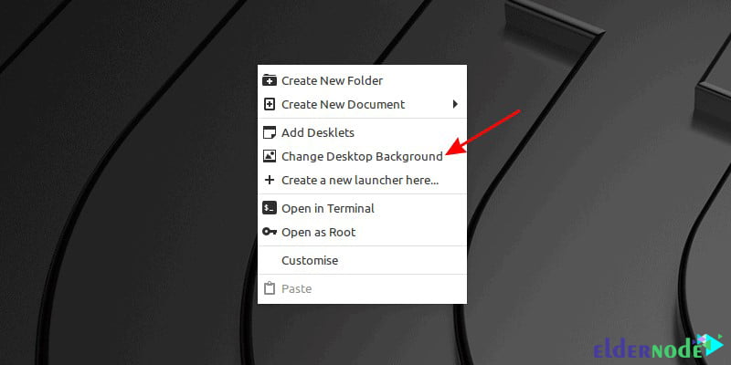 Cinnamon change desktop background