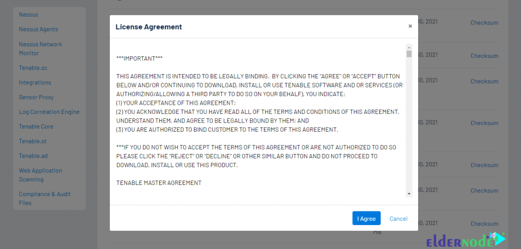 nessus license agreement