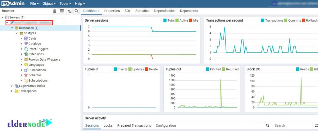 PostgreSQL Database Info on PgAdmin - Install and Use PgAdmin on Rocky Linux