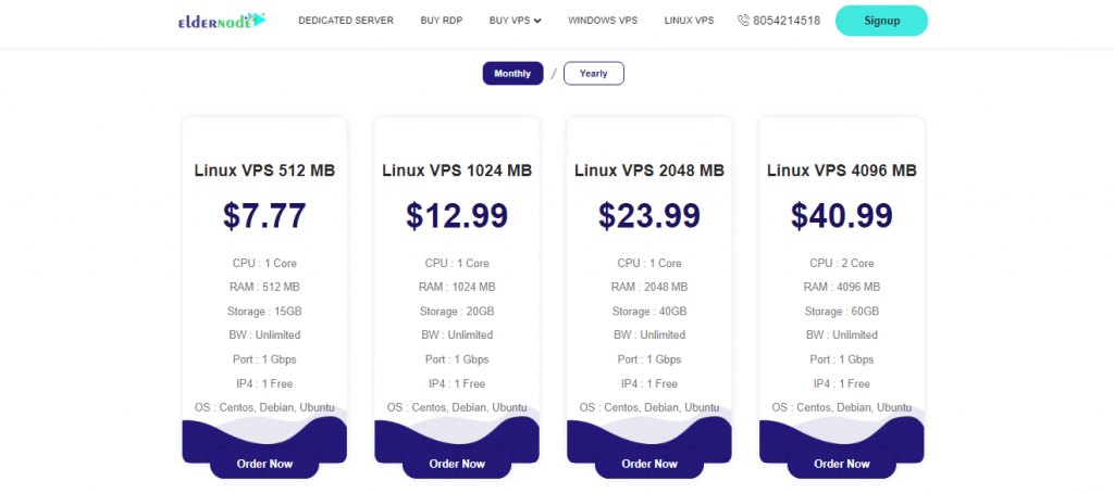 linux vps packages