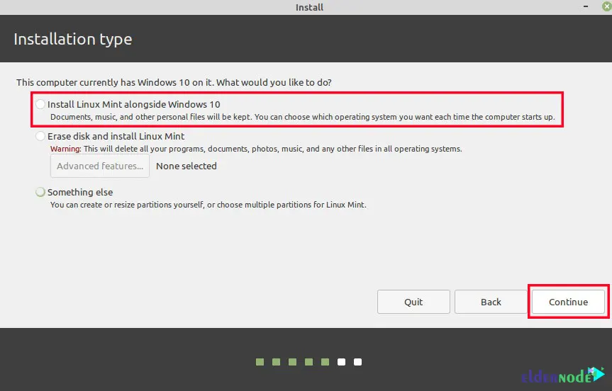 Select-Linux-Mint-Installation-Type