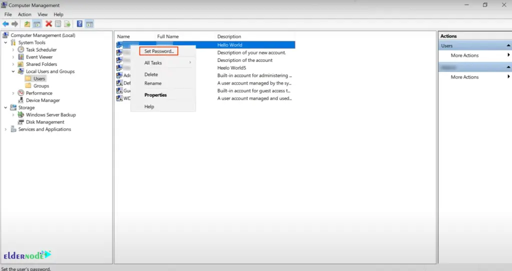 how to reset password using server manager on windows server 2022