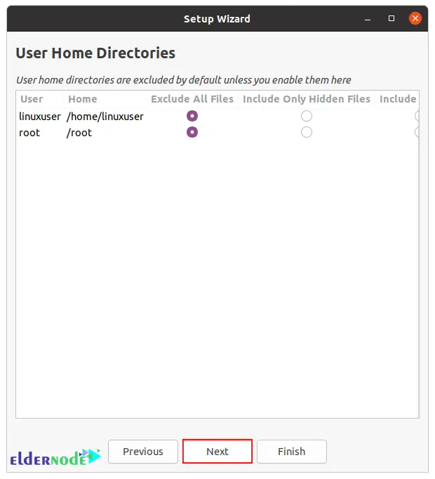 timeshift-home-directories