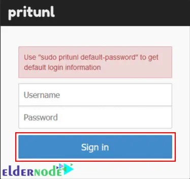 Pritunl-Login-page