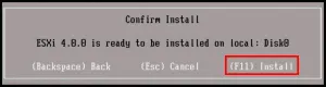 VMware-esxi-confirm-installation