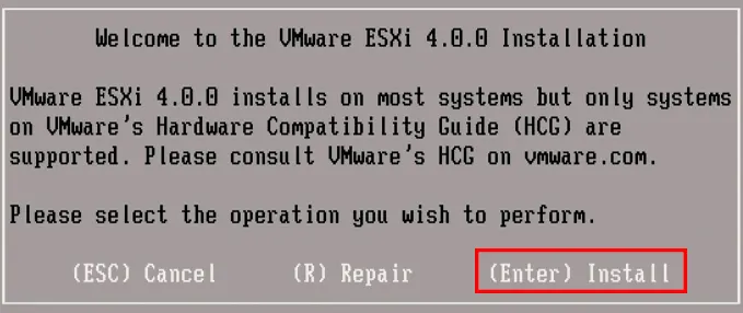 VMware-esxi-install