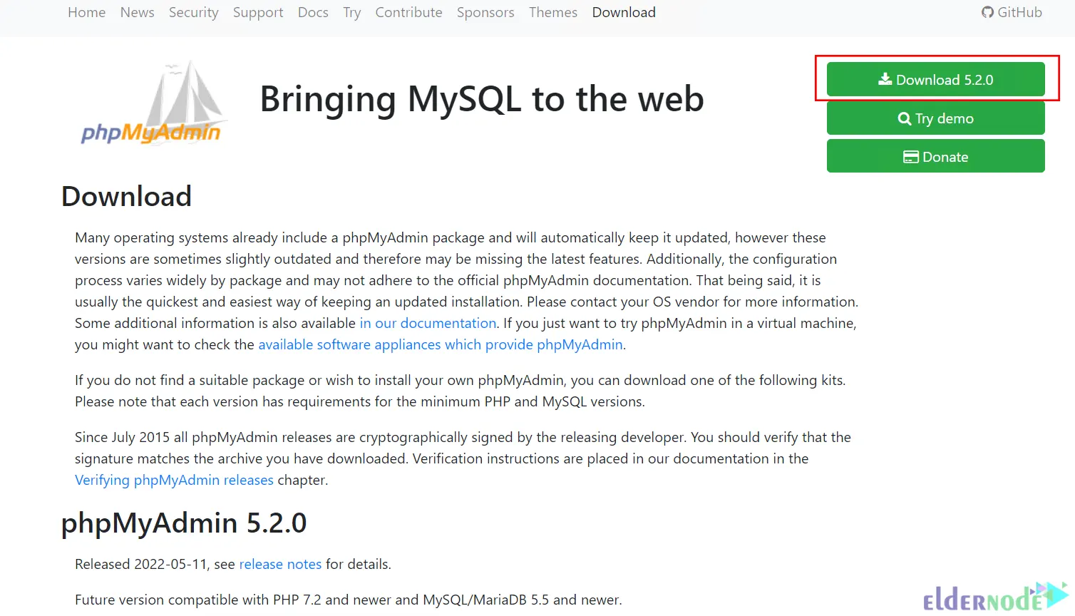 PHPMyAdmin-official-website