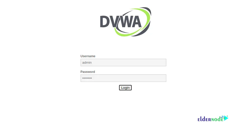 dvwa login page