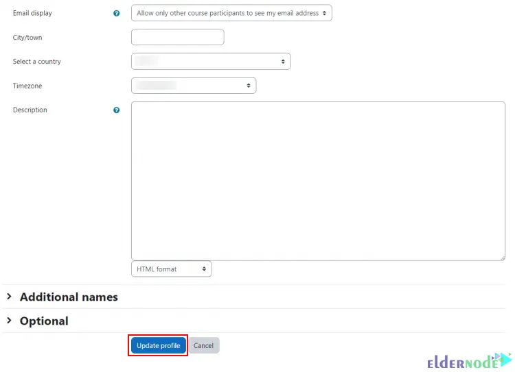 Moodle-admin-account-update