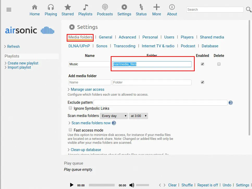 AirSonic-Set-Media-Folder - Install AirSonic on Rocky Linux