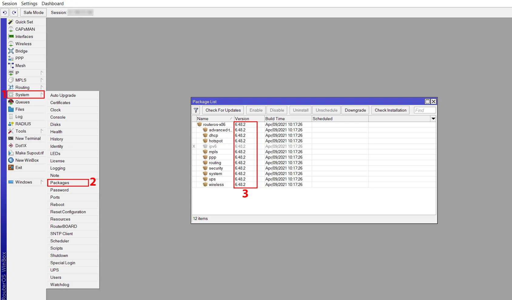 Check-Packages-version