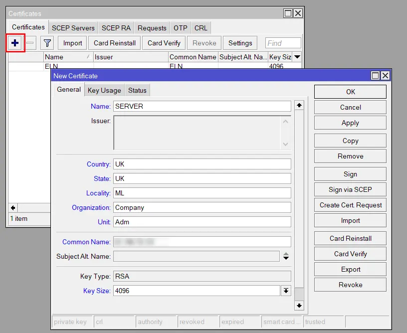 New-Server-certificate