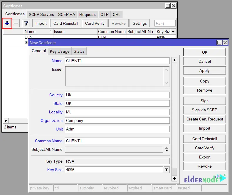 New-Client-certificate
