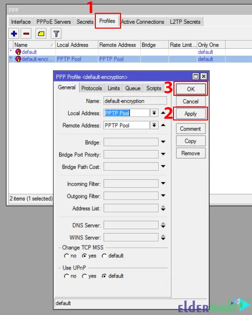 New-PPP-profile-configure OpenVPN on MikroTik