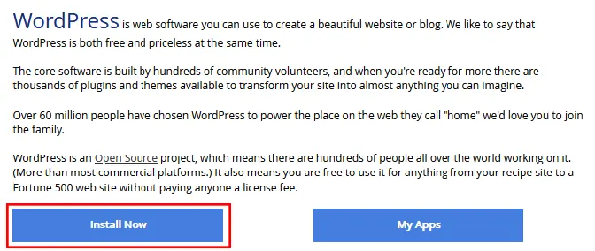 Open-Wordpress-installation-page