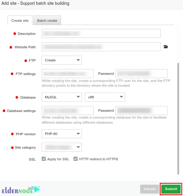 Fillin-information-to-create-website