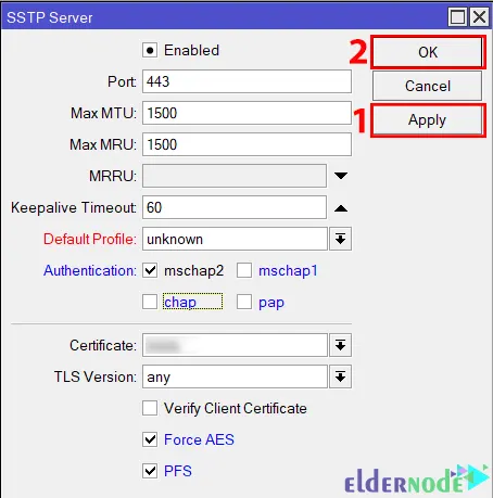 Fillin-SSTP-server-information