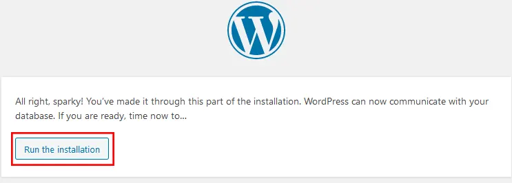 Run-the-WordPress-installation