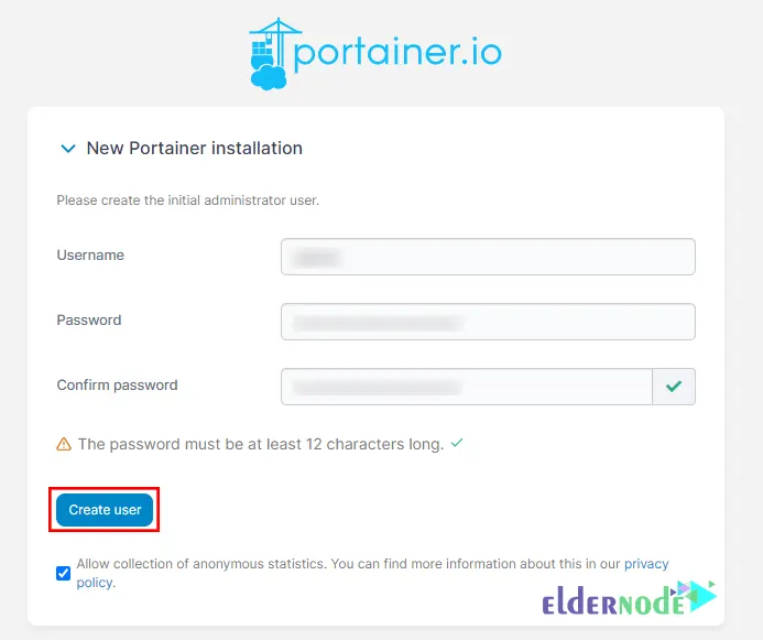 Portainer-login